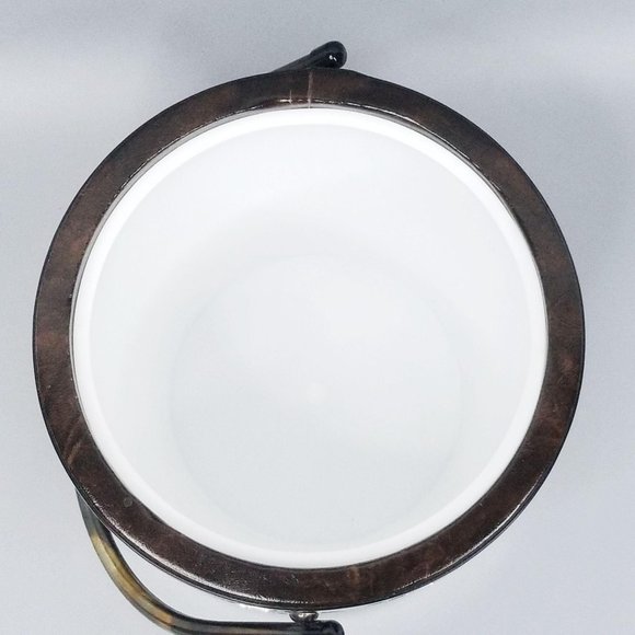 Vintage Ice Bucket Brown Faux Leather Chrome MCM - Picture 8 of 12